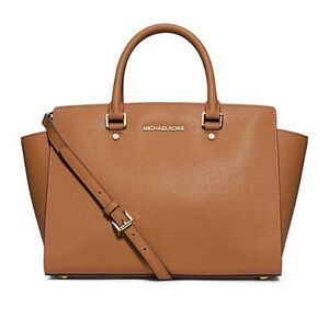 Michael Kors Tan Leather Selma Tote Bag NWT
